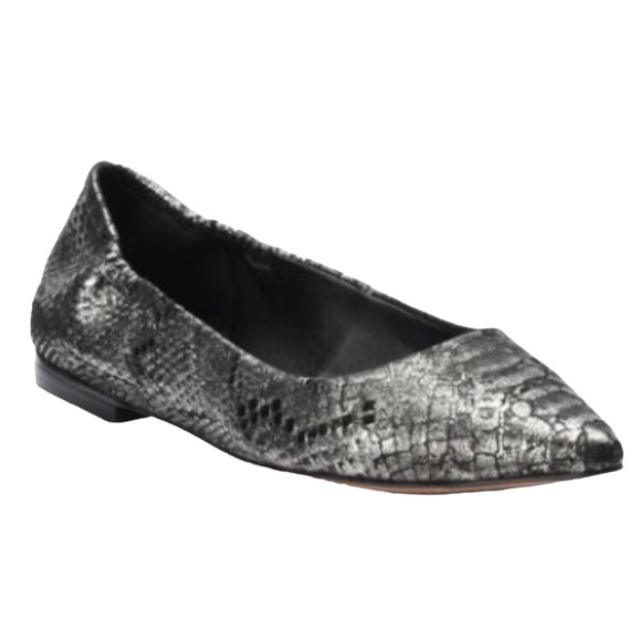 ISOLA PADRA METALLIC LEATHER POINTY TOE FLATS - Picture 16 of 16